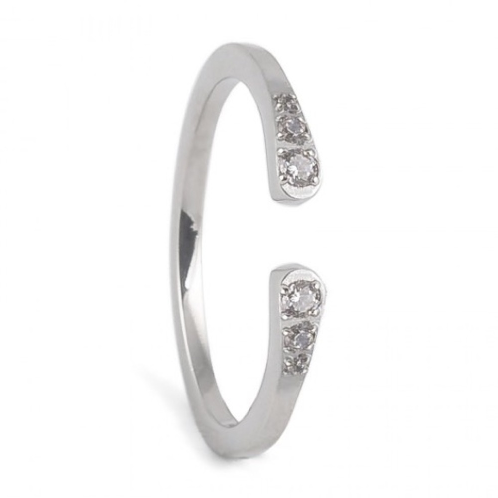 Swarovski crystal silver ring